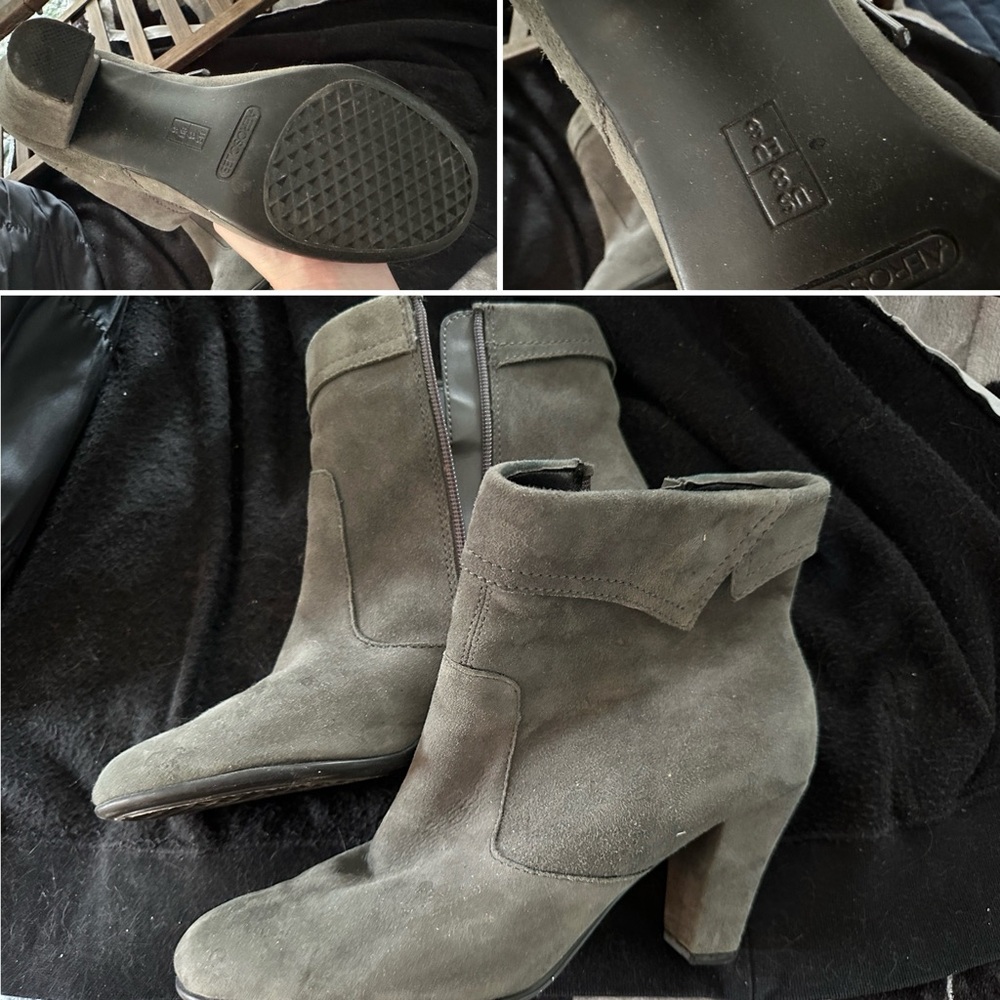 AEROSOLES gray suede boot size 8 great retro vibe great condition